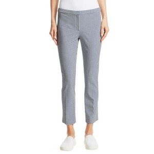 Theory Classic Skinny Gingham Check Ankle Pants